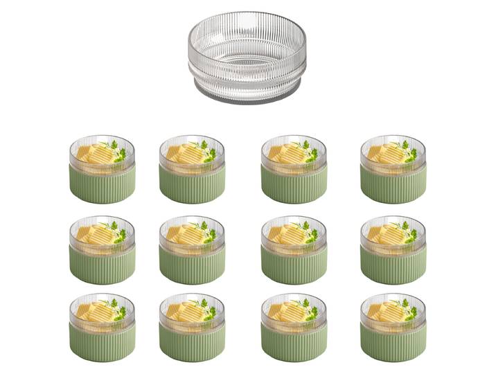 Bol The Grid Verre Ø 13cm Transparent 12 éléments