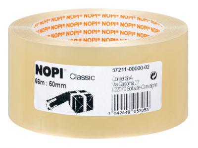 Packband Nopi® Classic 4042, Gesamtstärke 52 μ, L 66 m x B 50 mm, Rollen-∅ 76 mm, Polypropylen-Folie, transparent, 36 Rollen