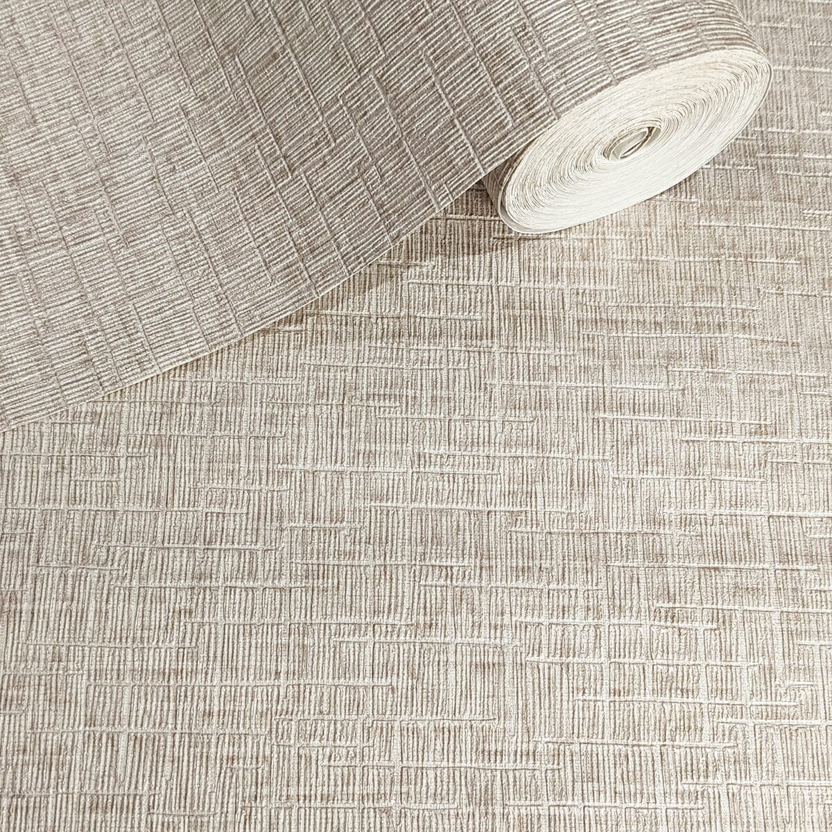 Matilda Beige Abstract Lines Textured Wallpaper