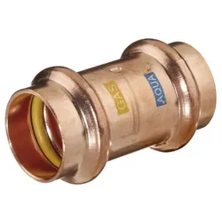 HS AQUAGAS V Kupplung 15 x 15 mm 450001515 Kupfer, Press Copper, Fitting für Gas und Wasser