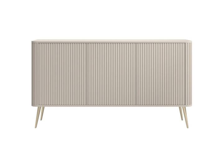 SIDEBOARD Ovarlo Greige mit Metallbeinen 163 cm