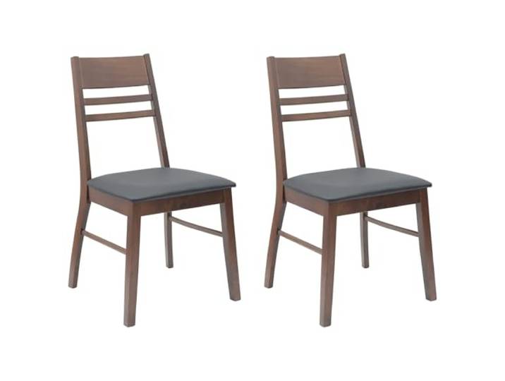POUFGDR Esszimmerstühle, 2 Stück, Massivholz Schlichtes Design, ergonomische Rückenlehne, quadratische Beine, Verwendung in Küche, Wohnzimmer, einfache Reinigung