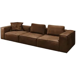 SOFA CARMO Braun Leder