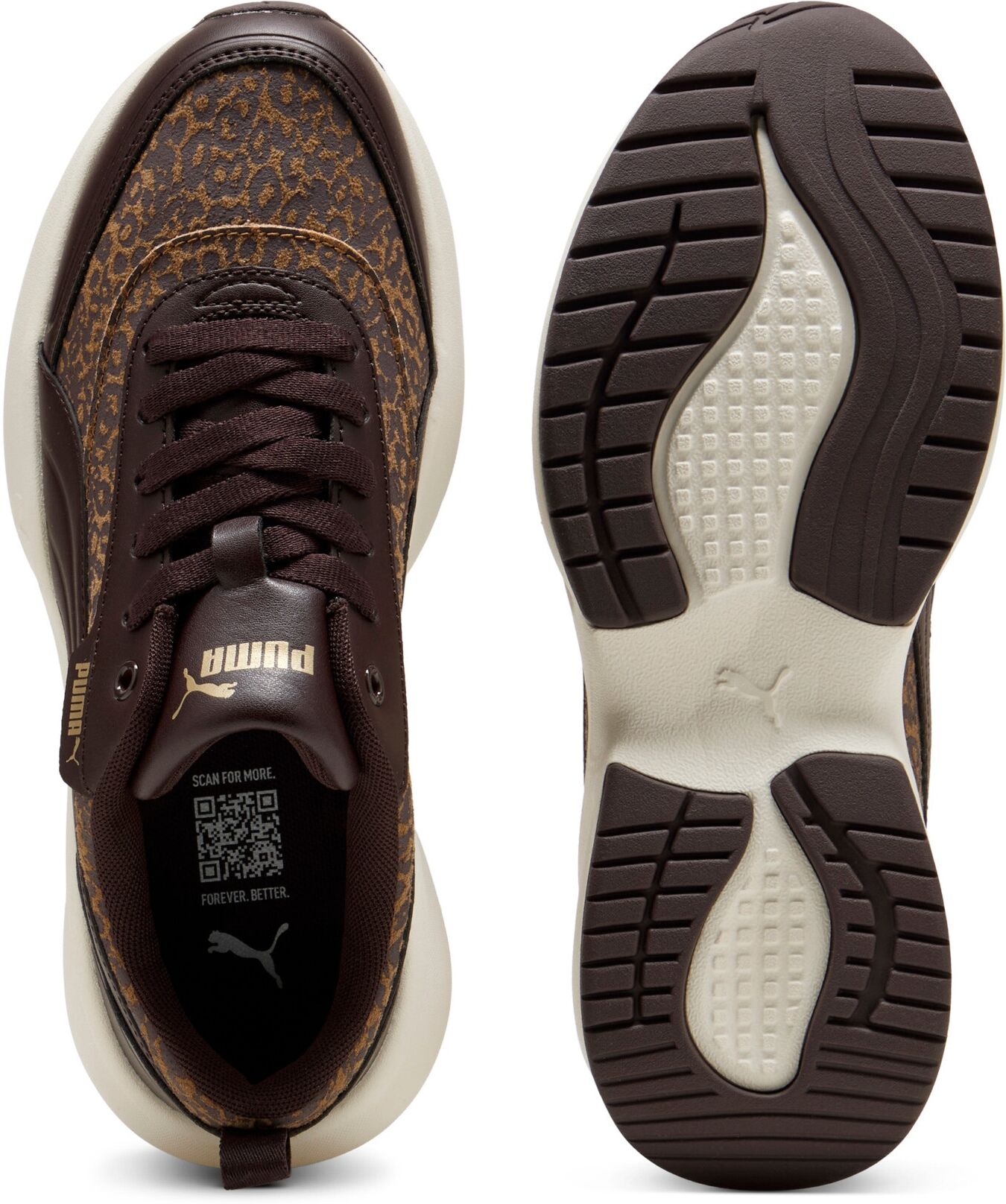 Sneaker PUMA "CILIA 2 MODE FELINE", Damen, Gr. 36, braun (soft taupe, chocolate fondue), Synthetik, Schuhe Sneaker soft taupe, chocolate fondue 36