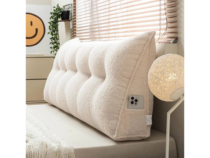 Coussin de décoration pour la maison, coussins de décoration de lit, coussin de tête de lit, canapé, grand oreiller arrière, oreillers triangulaires pour chambre à coucher
