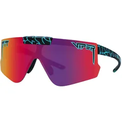 Pit Viper, Unisex, Sportbrille, The Voltage Flip-Offs Regular - Pink-Purple (Black, schwarz-pink-violett, Türkis, Hauptglas Pink/Purple Revo; Zusatzglas Climax, Pink, Purple), Blau, Türkis, Schwarz, Violett, Pink