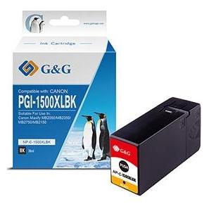 G&G kompatibel Ink mit PGI 1500XL, NP-C-1500XLBK/C, black (BK) (45557905)