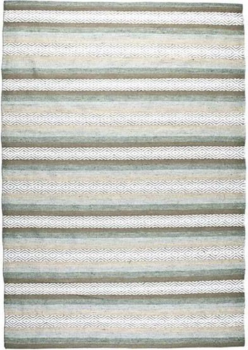 Vloerkleed Gump grijs van wol en katoen B/D: 160 x 230 cm
