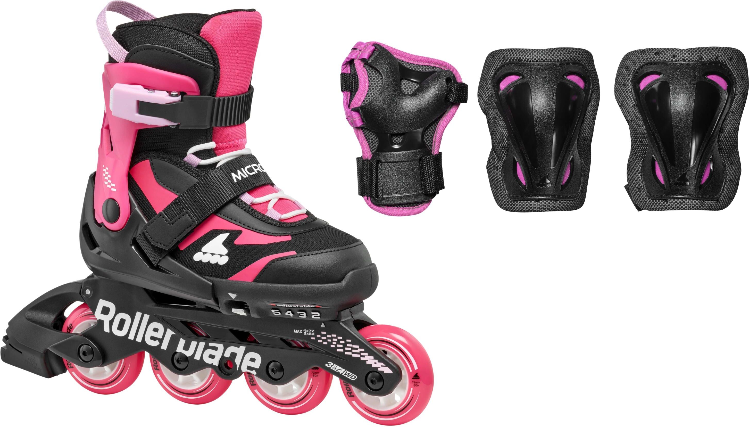 Inlineskates ROLLERBLADE "Microblade Combo 36.5-40.5", pink (pink, schwarz), Inlineskates_Rollschuhe, Kinder, (bis ), Inlineskates pink, schwarz (bis )