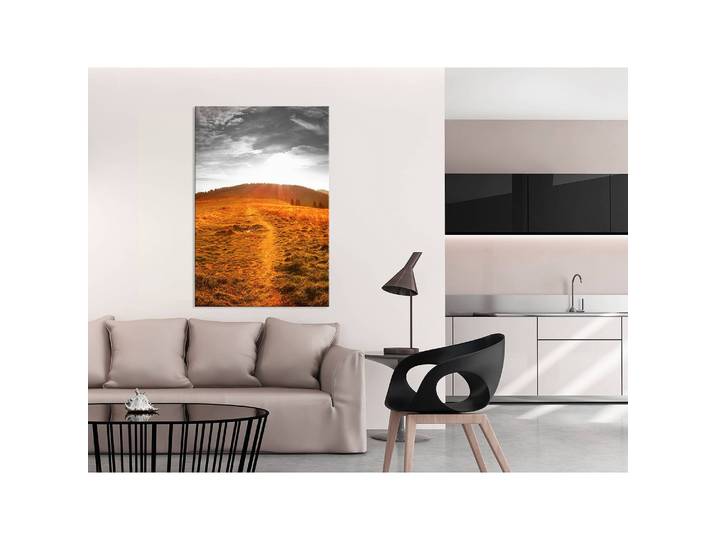 Wandbild Idyll Leinen Orange 40 x 60cm