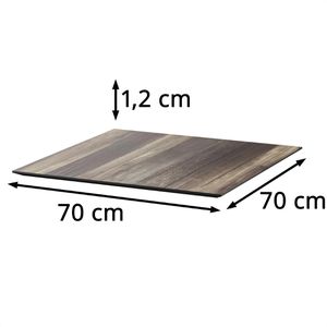 Feros Tischplatte 1277, quadratisch, 70 x 70cm, tropical wood