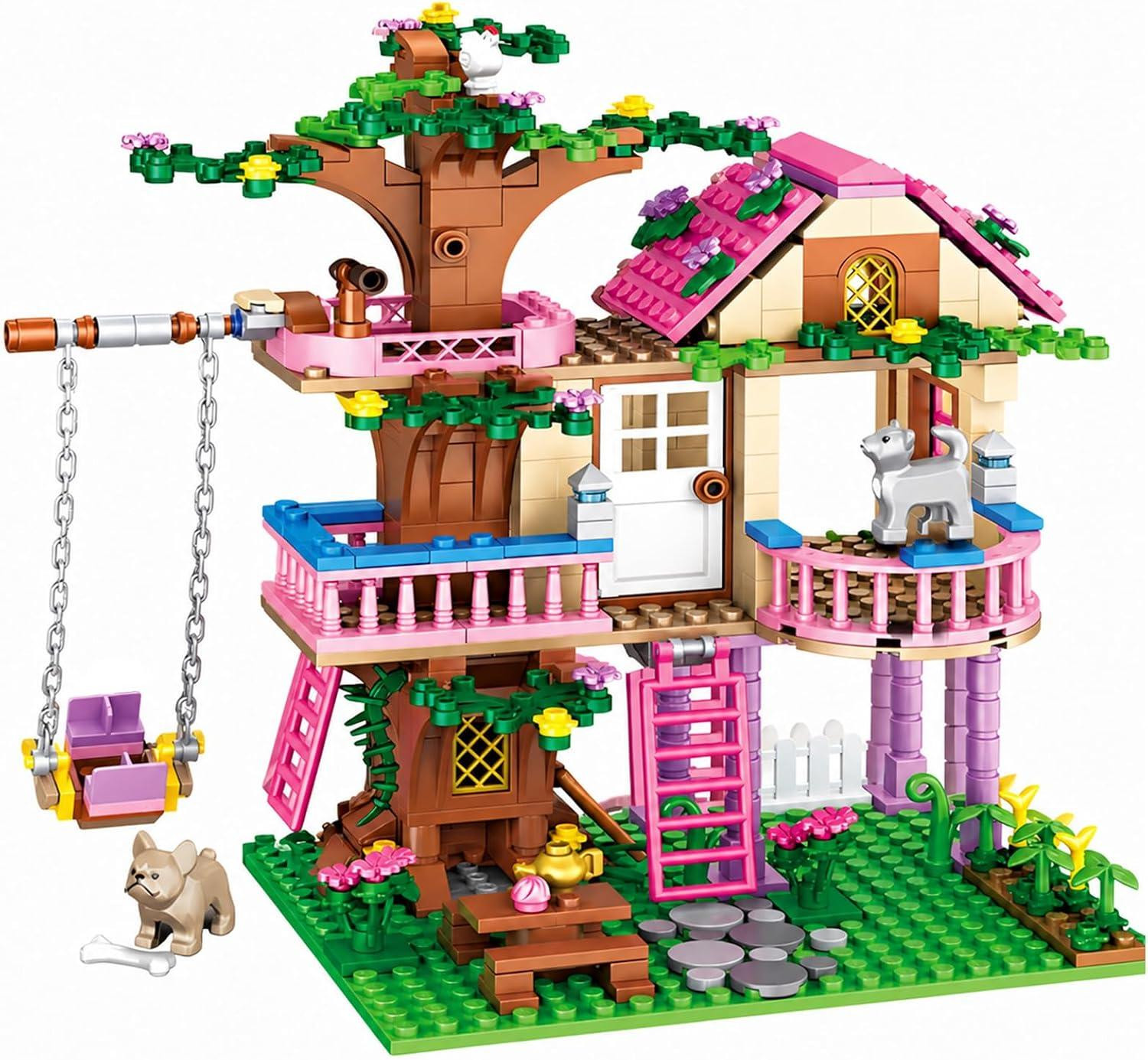 Dream Tree House Friends bouwpakket 504-delig constructiespeelgoed voor volwassenen
