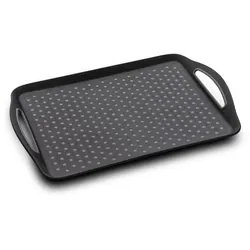 Tablett 45,5 x 32 cm Kunststoff Schwarz