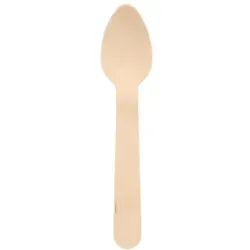 Papstar 1000 Kaffeelöffel, Holz pure 11 cm gewachst