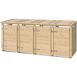 Weka Killarney Mülltonnenbox naturbelassen Gr. 4 - 4er Mülltonnenbox