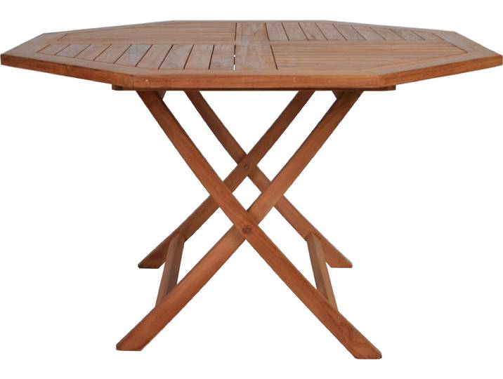 MiaMöbel Teak Esstisch 100cm - achteckig Massivholz Teak Modern
