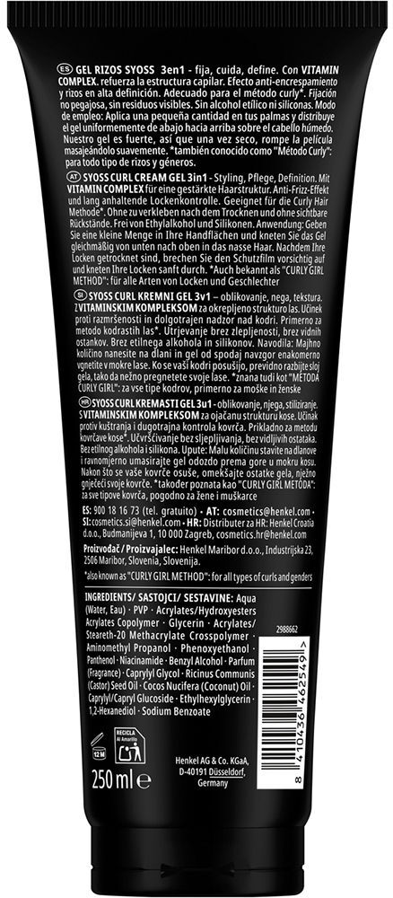 Syoss Gel creme Curl Control 250 ml