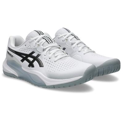Tennisschuh ASICS "GEL-CHALLENGER 15", Herren, Gr. 44,5, weiß, gunmetal, Synthetik, Schuhe, All-Court-Schuh für alle Untergründe