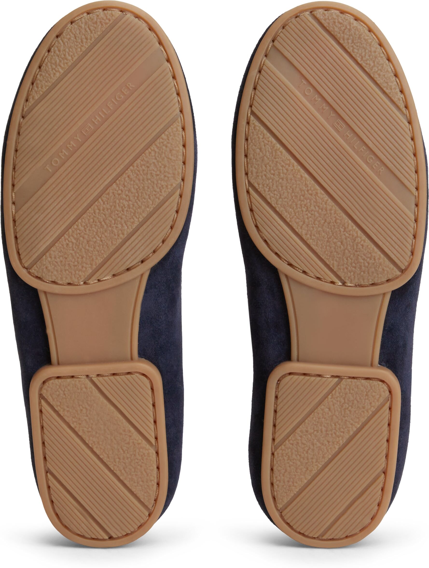 Loafer TOMMY HILFIGER "TH FLEX SUEDE LOAFER BALLERINA", Damen, Gr. 37, Textil, blau (dunkelblau), Veloursleder, Basic, Schuhe Loafer, Schlupfschuh, Slipper, Pennyloafer im Mokassin-Stil dunkelblau 37, Textil