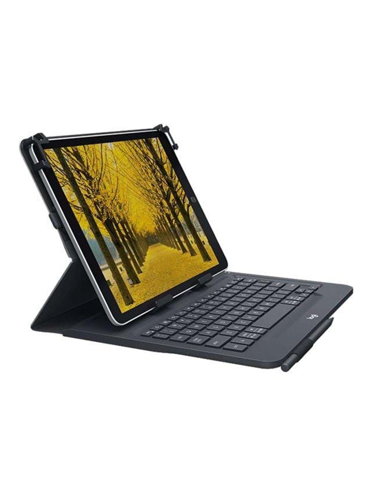 Logitech Universal - tastatur og folio-kasse - Schweizisk QWERTZ - Tastatur & Folio-Set - Schwarz