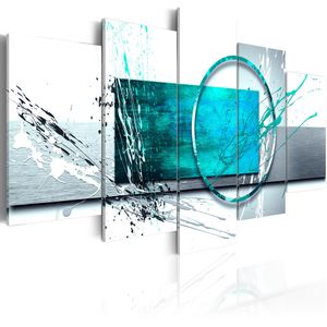 Artgeist Wandbild Türkise Expression, Leinwand, mehrteilig, 200 x 100 cm