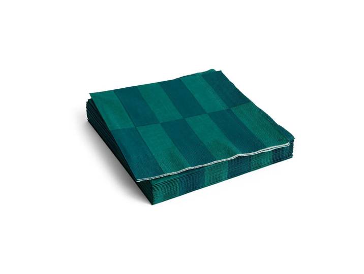 HAY Serviette Pattern Dinner 40x40 cm, Lot de 20 Dinner green-dark green
