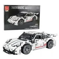 Lean Toys Bausteine GT-Rennwagen Weiss 1:14 1268 Stk.