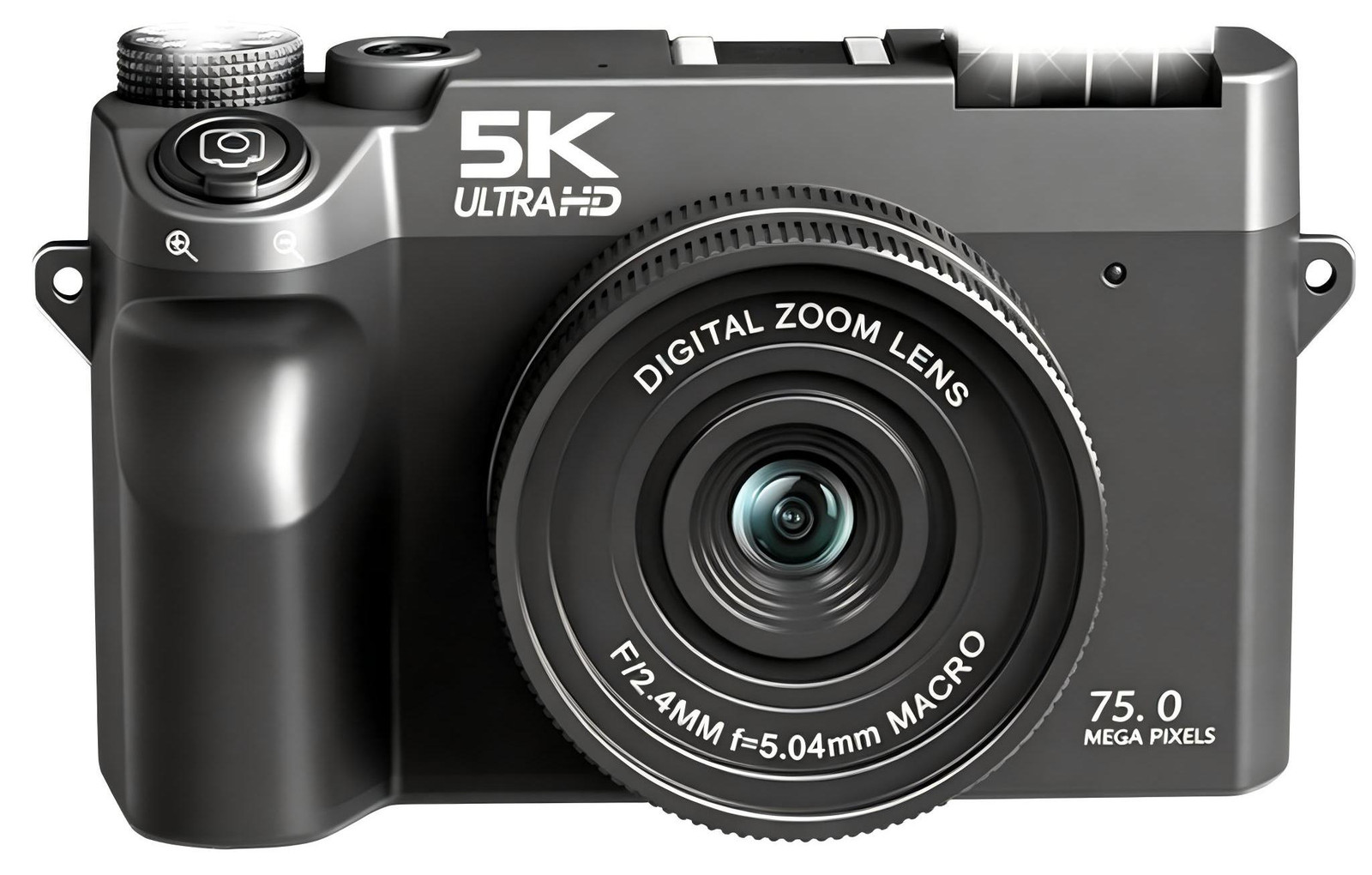 Zelurxx Digitale camera met dubbele lens, WiFi en inklapbare flitser, zwart