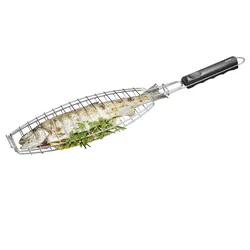 GEFU Fischbräter BBQ Edelstahl/Kunststoff 49,5x12x1,5 cm