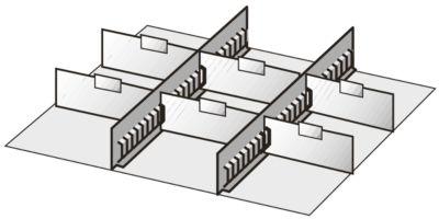 Schäfer Shop Select Schubladen-Unterteilungen, 2 Zwischenstege/6 Trennwände, 100mm