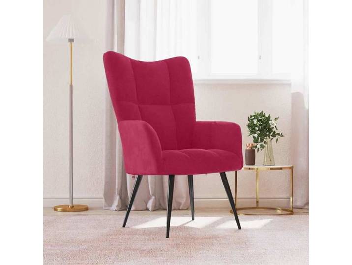 Meilleure MEUBLE Chaise de relaxation Rouge bordeaux Velours&01_3744