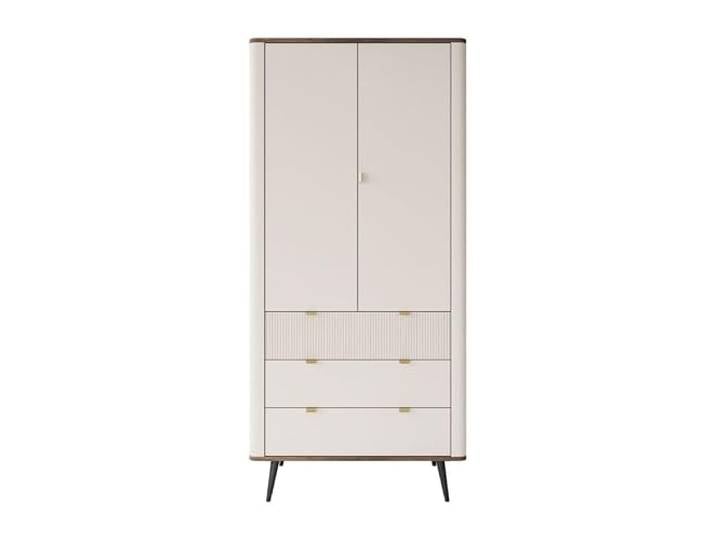 Lookway Kleiderschrank Autumn 2D3S Kaschmir/Nussbaum