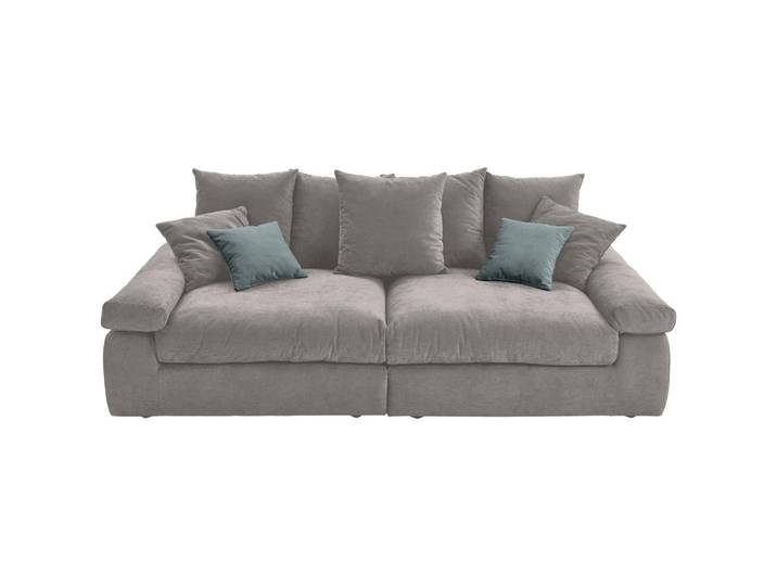 Carryhome Bigsofa, Greige, Blaugrau, Kunststoff, 4-Sitzer, 260x90x140 cm, Stoffauswahl, Rücken echt, Wohnzimmer, Sofas & Couches, Sofas, Bigsofas
