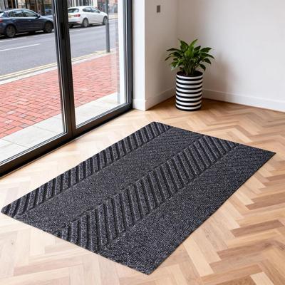 Garvee "24x36"" Heavy Duty Entry Door Mat, Indoor/Outdoor, Low Profile with Non-Slip Backing for Home & Office Entrance, Gray"