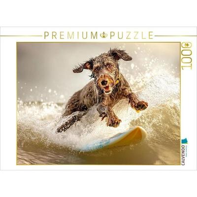 CALVENDO Puzzle Ein Motiv aus dem Kalender 'Lustige Sportarten für Hunde' | 1000 Teile Lege-Größe 64x48cm Foto-Puzzle für glückliche Stunden