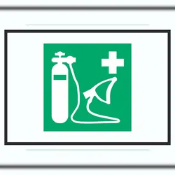 HB-Druck Sauerstoffgerät Symbol A4 (210x297mm) Schild