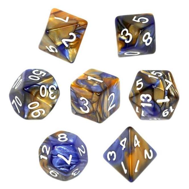 Rebel Komplet kości RPG - Dwukolorowe - Pomarańczowo-niebieskie (41933716)
