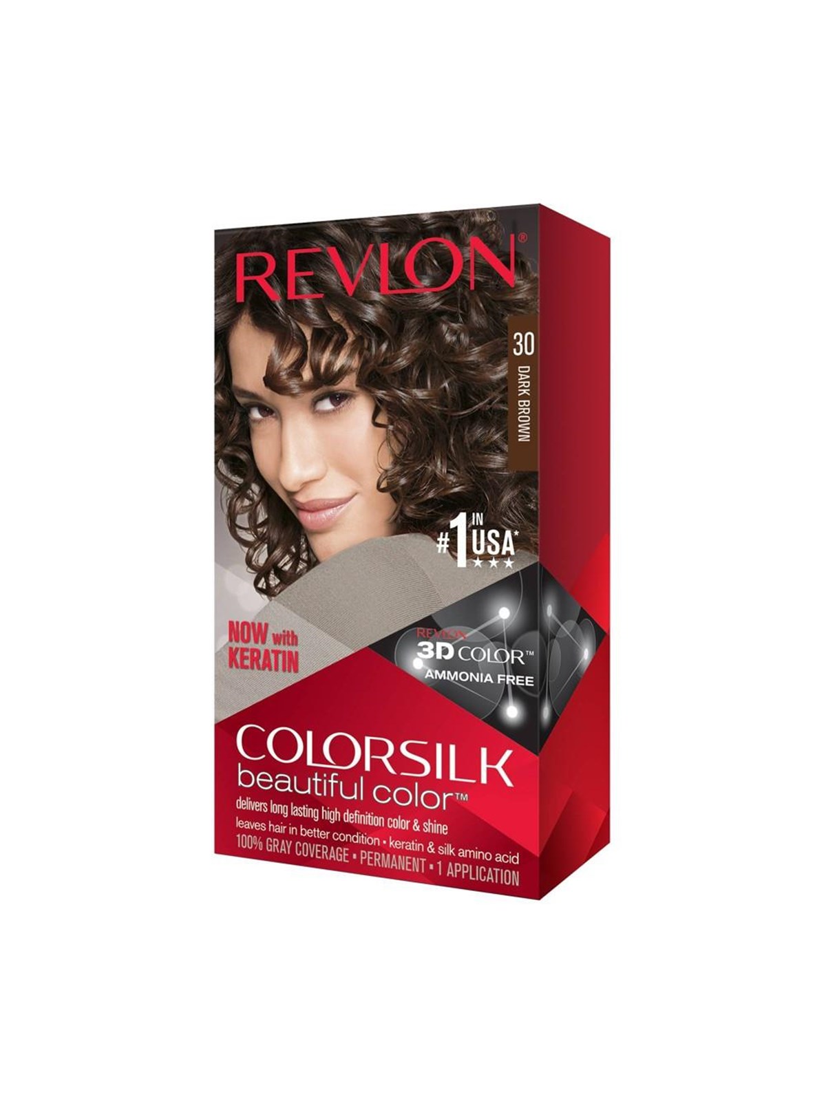 Revlon - ColorSilk Beautiful Color 30 Dark Brown.- 130ml.