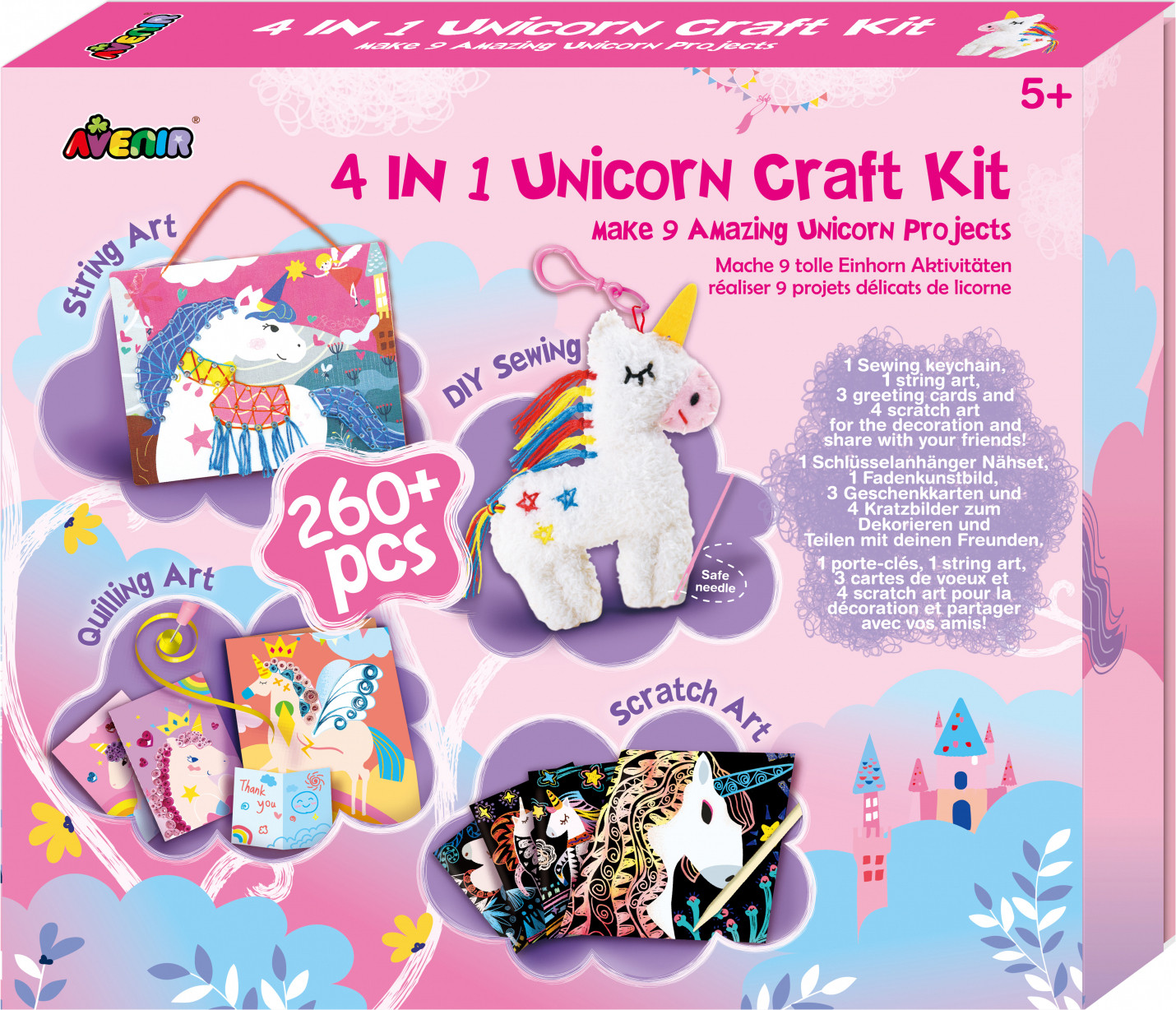 Avenir Creatieve 4-in-1 set met eenhoorns
