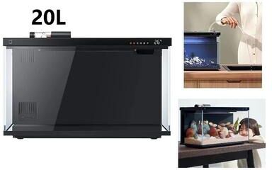 Uplifted Goods Smart Fish Tank With Remote Control Feeding And Lighting System add Au Adapter