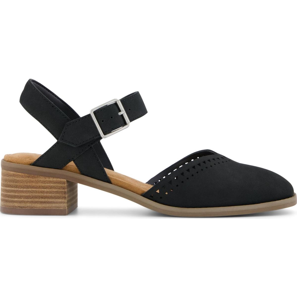 Toms Jaclyn black nubuck leather/perf 39 10023305-39
