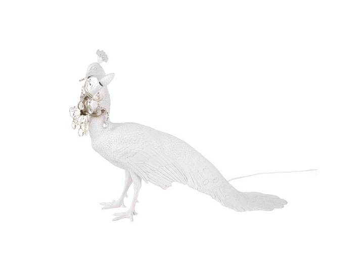 SELETTI lampadaire PEACOCK (Blanc - Résine)