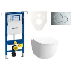 Geberit Wand-WC Set für Vorwandmontage + VitrA VitrA Shift WC SIKOGES4N2