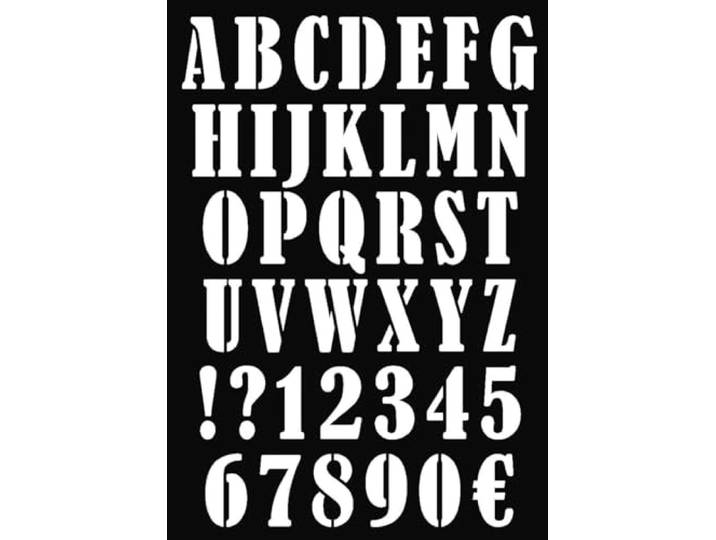 ArtA©mio Stencil A3 Alfabet Nummers Teken