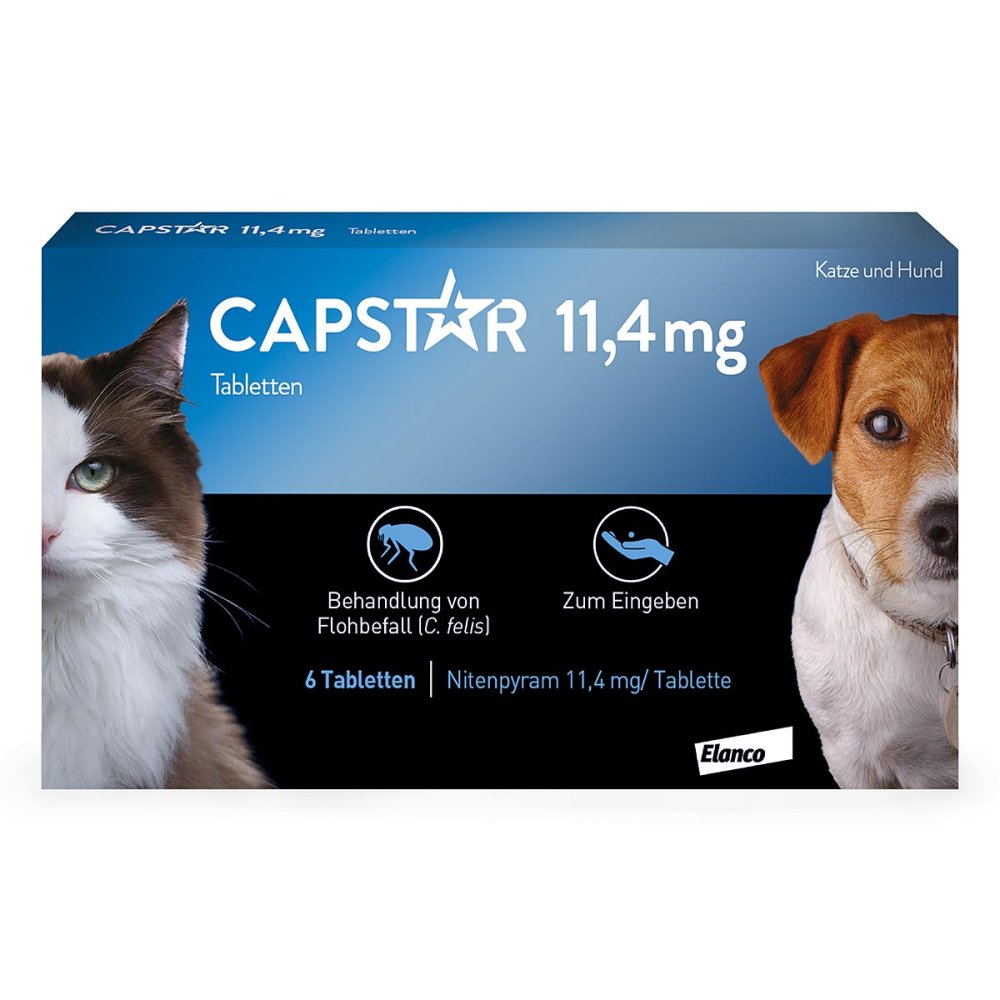 Elanco Deutschland GmbH Capstar Tabletten gegen Flöhe für Katzen und Hunde bis 11 kg 01276359