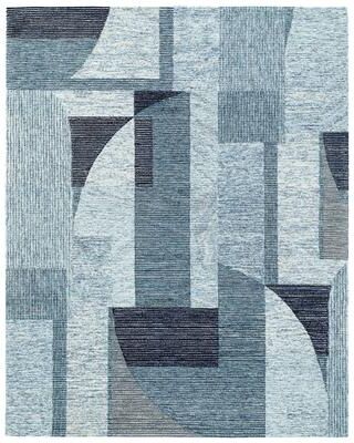 Terra by Obeetee Jaipur Abstract Blue Rug
