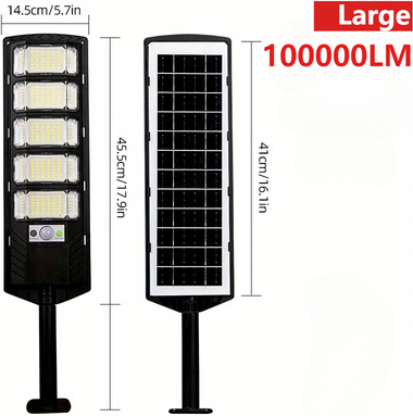 Multicon Wholesale Hub LED Outdoor Solar Street Light, Commercial Dusk To Dawn, Waterproof 100000lm