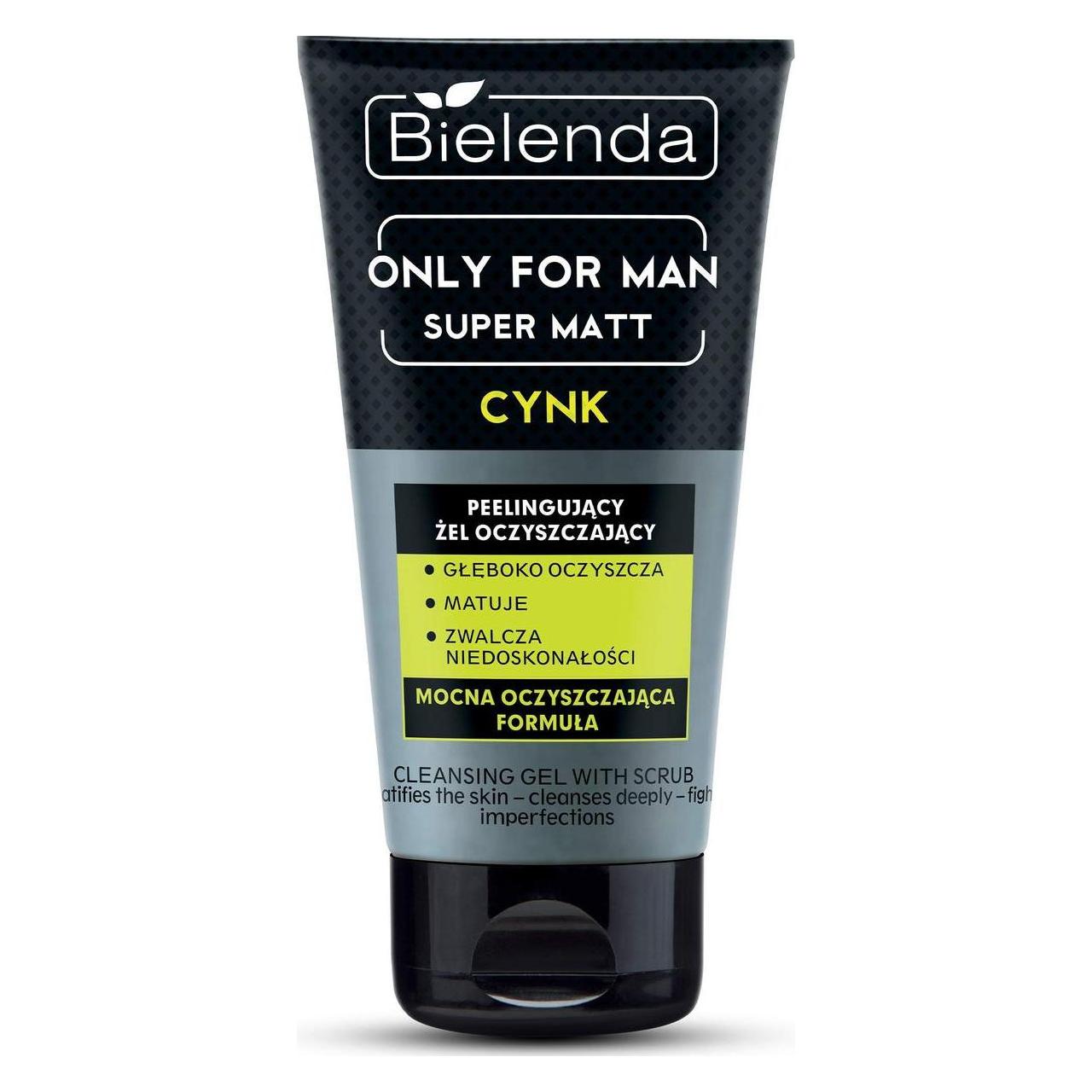 Bielenda Only For Men Super Mat Peeling Cleansing Gel 150Ml (Reinigungsgel, 150 ml) (137263)