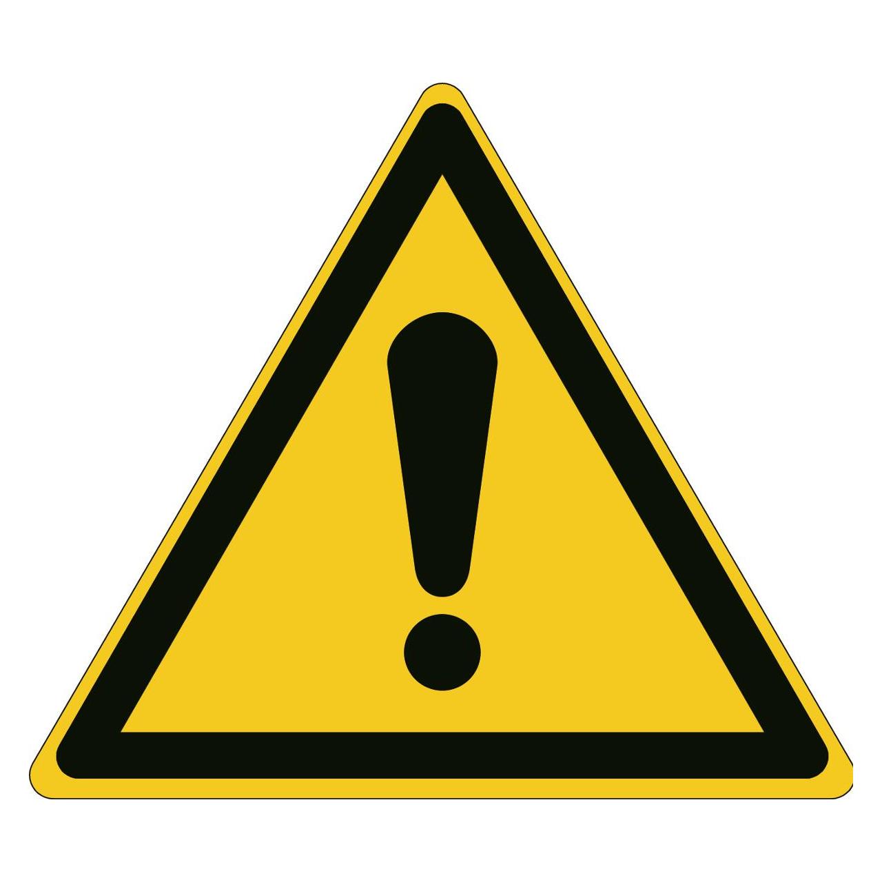 Brady ISO-Sicherheitsschild - Allgemeines Warnschild (PIC W001-TRI 315-AL-CRD/1)