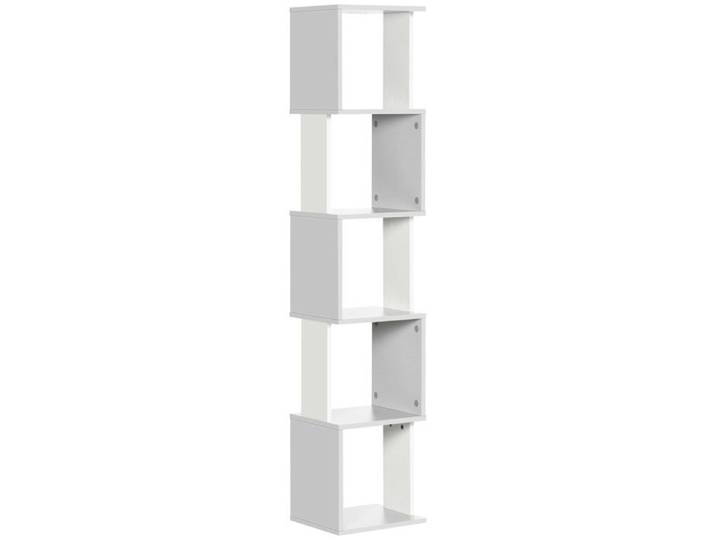 Etagère design CORIN gris clair et blanche